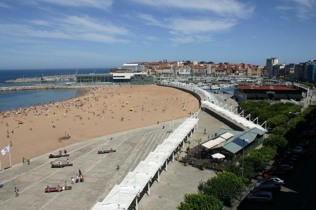 Primera Linea Playa+Parking Gratis Gijón Dış mekan fotoğraf